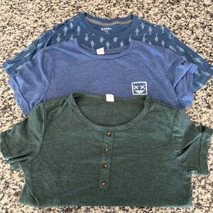 Kids Tees in Blue and Green